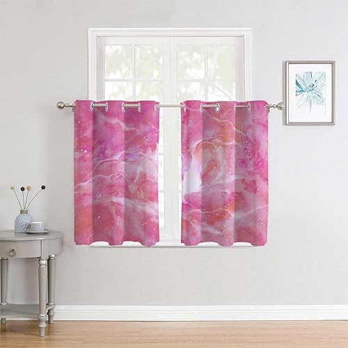 Cortinas para Habitacion Pink Fantastic Watercolor Accordion Folding Doors Interior Curtain Wall 55Inch Width by 55Inch Length,2 Panels