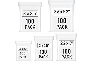 500 Count Assorted Mini Zip-Lock Plastic Storage Bags for Jewelry, Pills, or Other Small Items