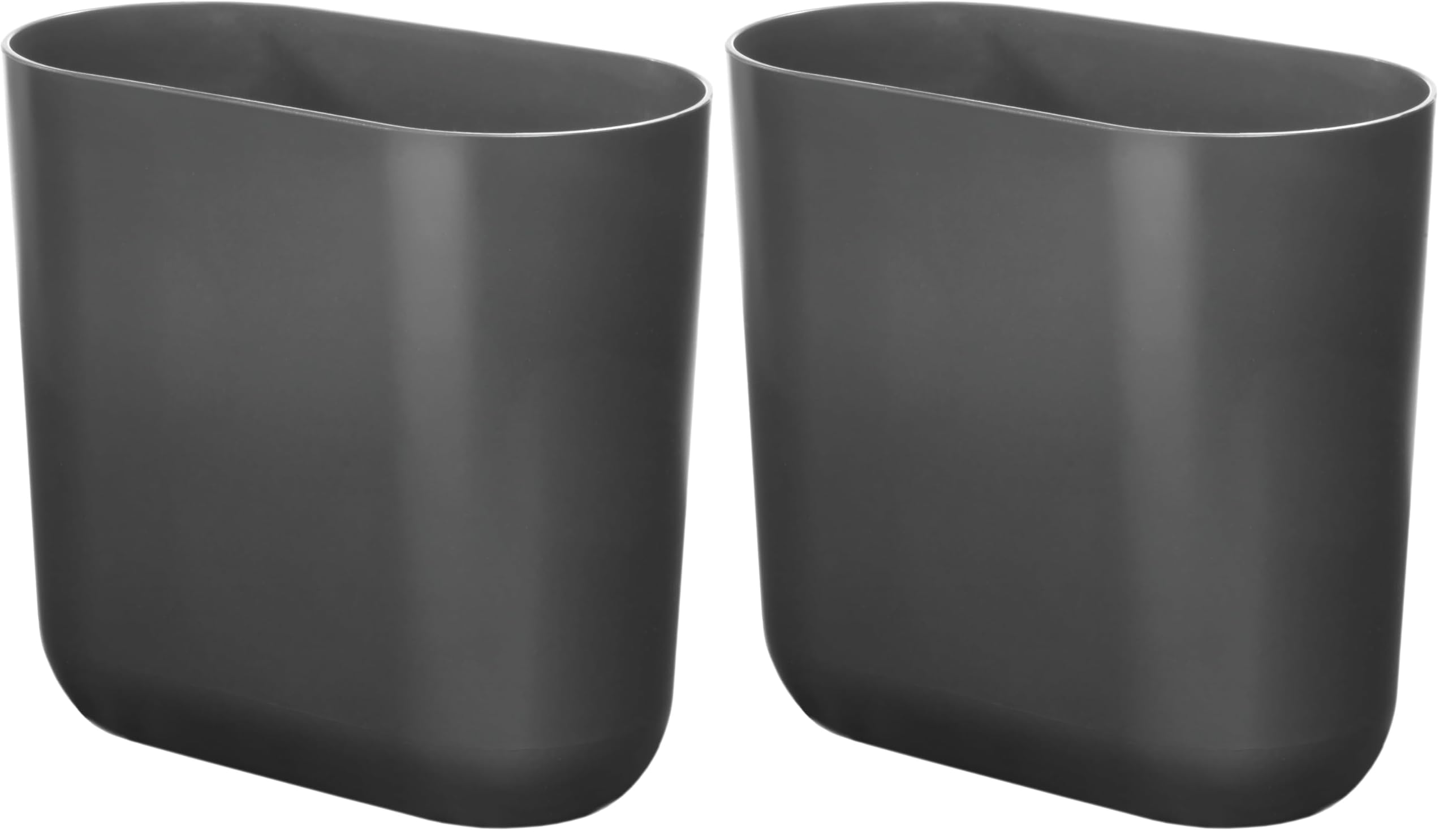 iDesign Cade Trash Can - Small White Bathroom Bin -21
