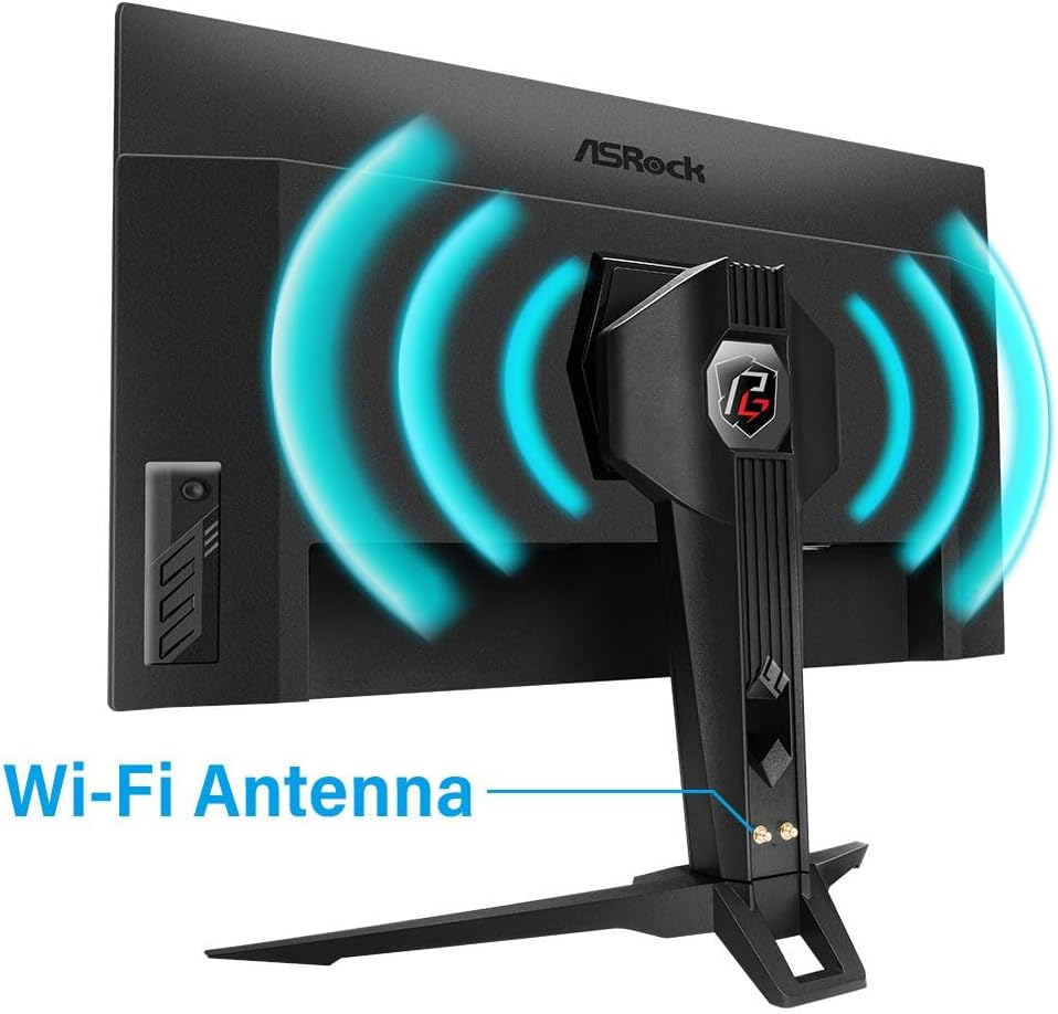 ASRock Phantom Gaming Monitor 32 inch (31.5" viewable) QHD 2560 x 1440 (2K) 165 Hz (144Hz and Higher) Wi-Fi Antenna FreeSync Premium (AMD Adaptive Sync) Built-in Speakers, PG32QF2B