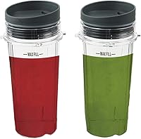 Vista 5 de Vasos de licuadora aptos para Ninja, piezas de repuesto de vasos de 16 onzas con tapas, accesorios de licuadora compatibles con Nutri Ninja Auto IQ
