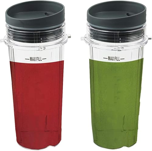 Miniatura 5 de Vasos de licuadora aptos para Ninja, piezas de repuesto de vasos de 16 onzas con tapas, accesorios de licuadora compatibles con Nutri Ninja Auto IQ