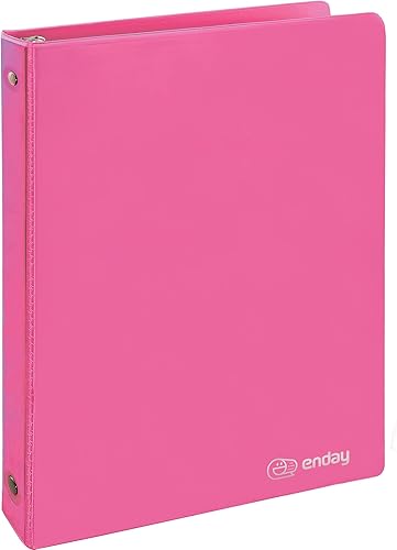 Miniatura 2 de Carpeta de 3 anillos de 12 pulgada de 0.5 pulgadas, cubierta transparente rosa con 2 bolsillos interiores, suministros escolares de colores,