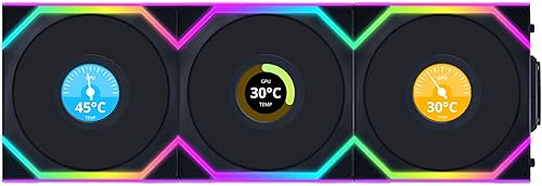 Lian Li UNI Fan SL LCD Wireless 120mm ARGB Fan - Triple Pack - 4.1 cm LCD - 2.4G