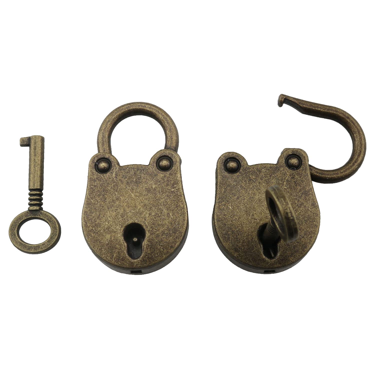 Amazon | ZZLZX 2セット アンティーク トグル 留め金 南京錠キット