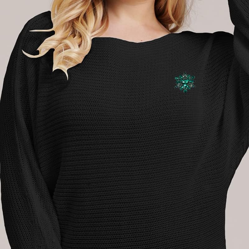 YOQUCOL Vintage Austrian Crystal Rhinestone Flower Shape Brooch Pin for Women - Image 2