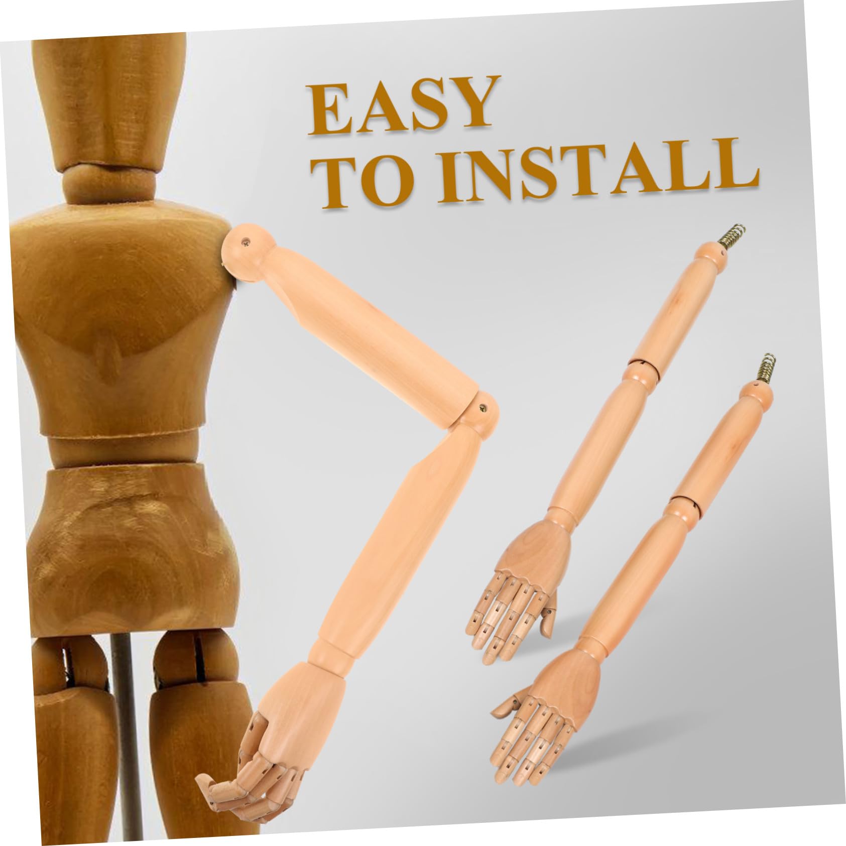 DIYEAH Accesorios De Brazo De Madera Articulados Para Marionetas Brazos Flexibles De Maniquí Con Articulaciones Móviles Fabricación De Títeres Exhibición De Manos De Maniquí