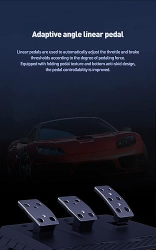 Miniatura 8 de PXN V9 Racing Wheel with Pedals and Shifter 270900 Degree Gaming steering Wheel for PC,PS4,PS3,Xbox One, Xbox Series XS,N-Switch (NOT Support MacPS5)