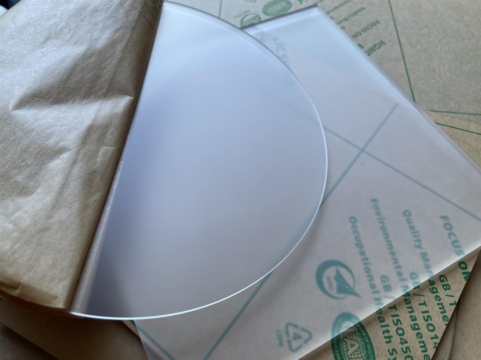 Puste matowe akrylowe dyski, 5 mm grubości okrągły organiczny panel plastikowy, mrożony akrylowy okrąg do rysowania przegród(400mm)