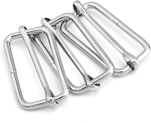 Miniatura 26 de CooBigo Paquete de 25 hebillas deslizantes ajustables de metal de 1 pulgada, ajustador rectangular Tri-Glide, deslizador de correa de tirantes