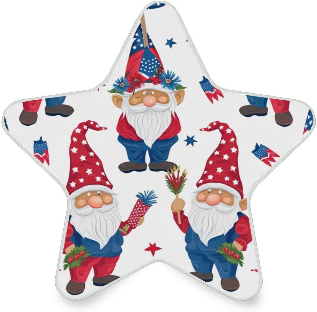 Gnone Dwarf Plug in LED Night Light Lamp with Dusk to Dawn Sensor for Hallway, Kitchen, Bathroom, Bedroom - Star Shaped Decor