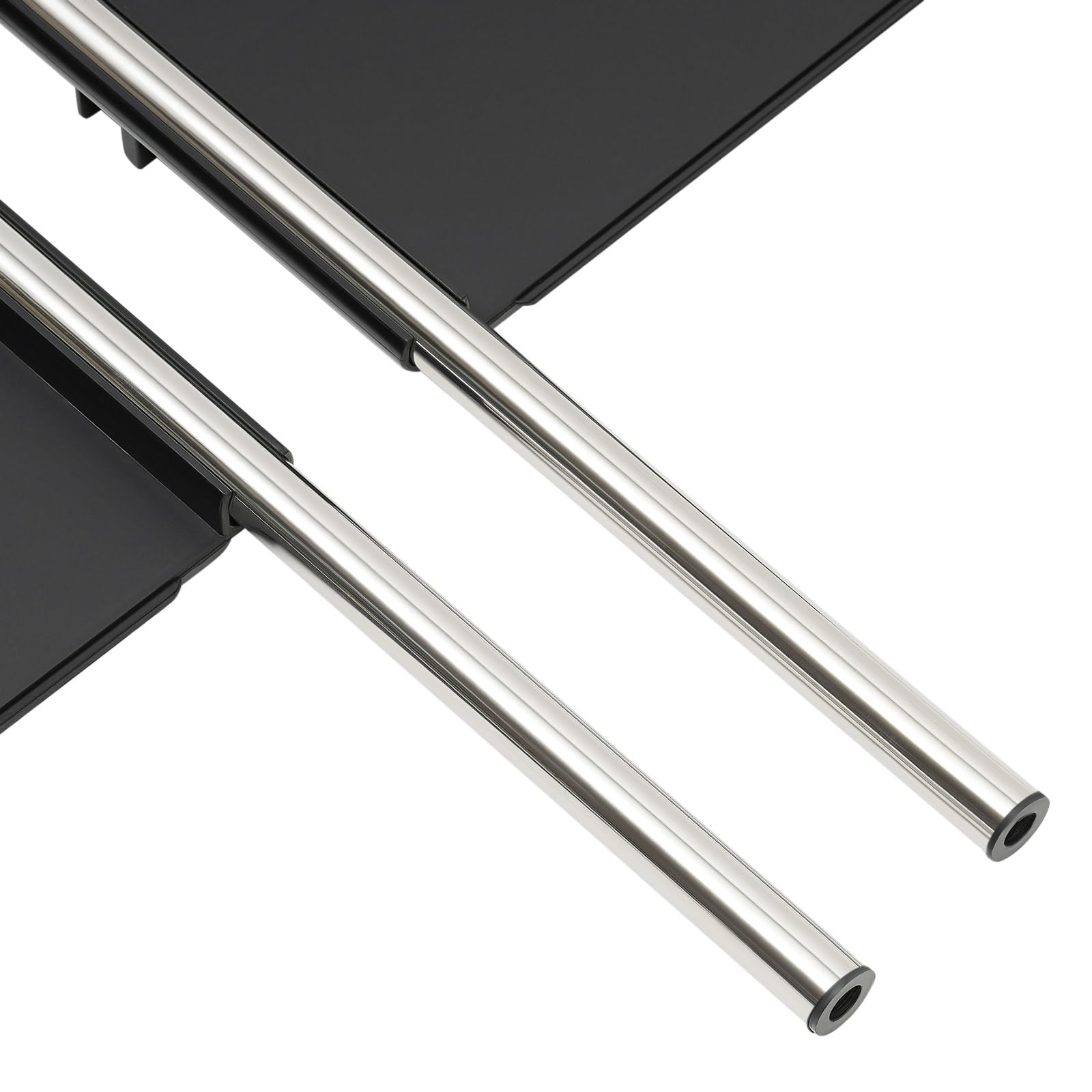 OUKANING Carrello da parrucchiere con 5 cassetti, Carrello portatile con 4 ruote, in acciaio inox e plastica, nero/rosso/argento, per parrucchieri e cosmetici (nero)