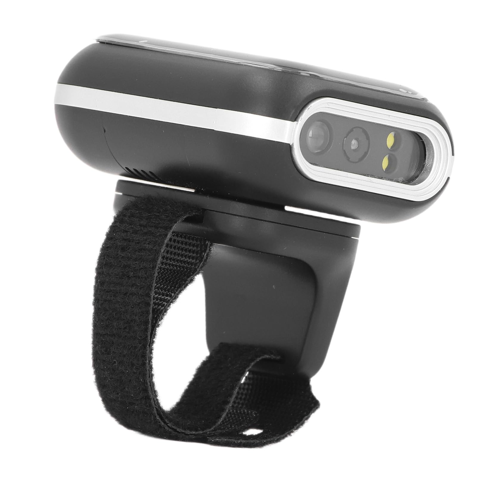 Wakects Escáner de Código de Barras de Anillo ABS Bluetooth Lector de Código de Barras 2D 500 MAh 120000 Almacenamiento Alcance de 15 M para Almacén Farmacia Minorista Logística Escaneo Portátil con