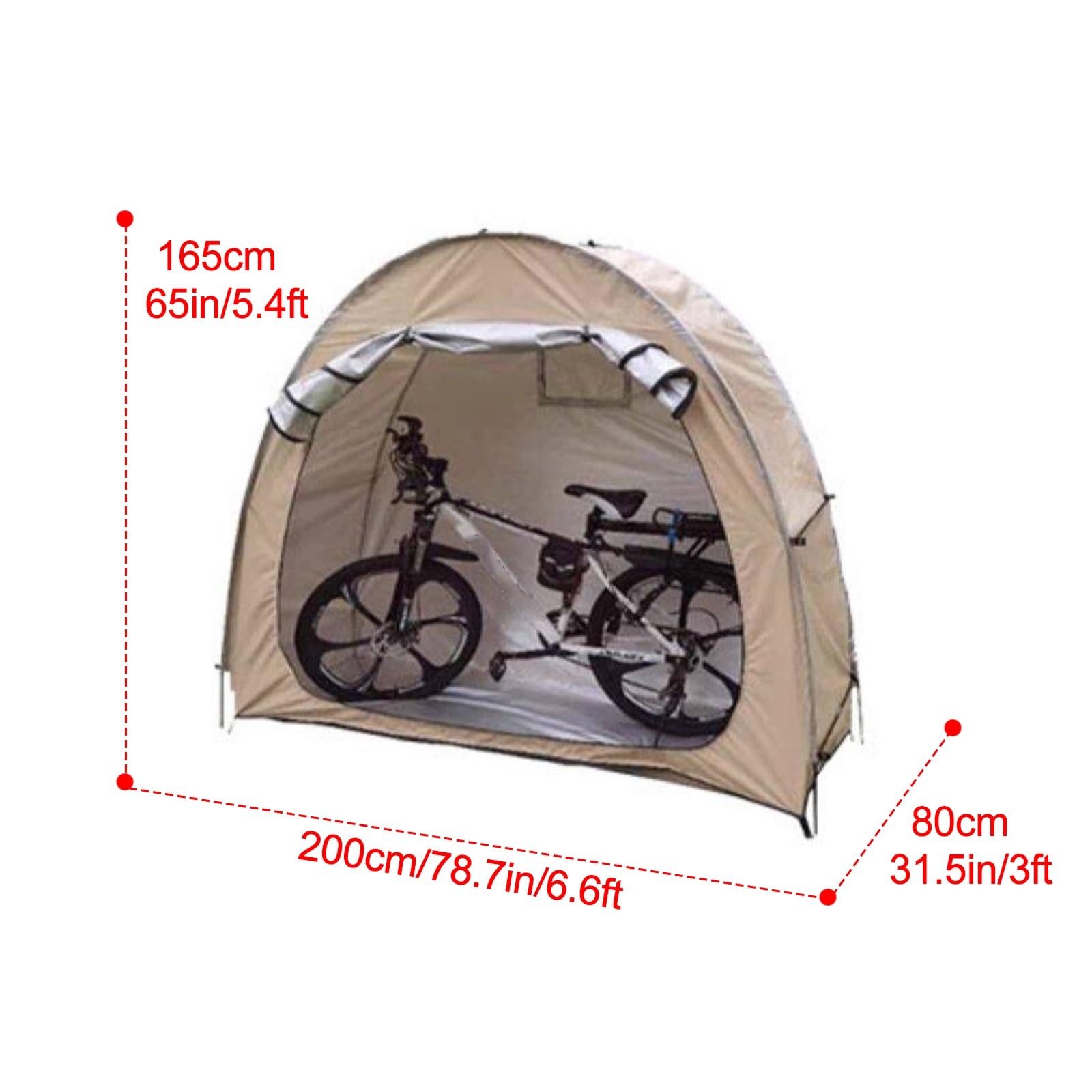 Garage Auto per Esterno Tenda per Bicicletta Box Moto Impermeabile Tendone per Moto e Attrezzi da Giardino(Black)