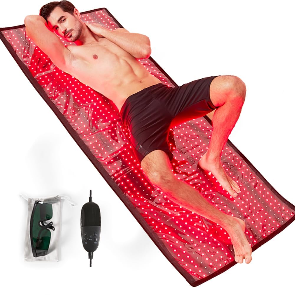 1370 alfombrillas de terapia con luz roja LED de 660 nm, almohadilla de terapia con luz infrarroja cercana, dispositivo de terapia con luz LED para espalda, hombros