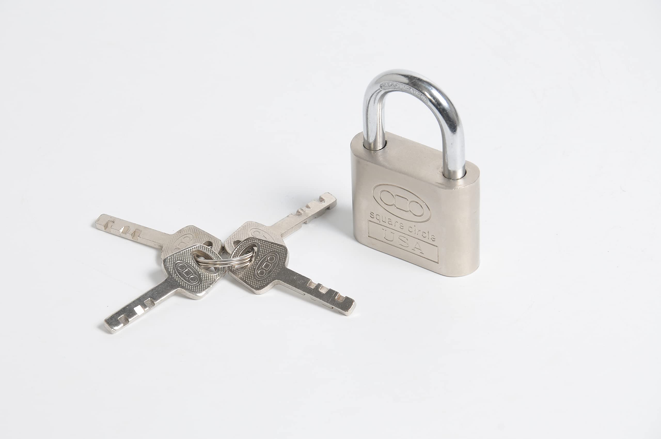 SQUARE-CIRCLE USA PADLOCK 50MM WITH 4 SAME KEYS-image-5