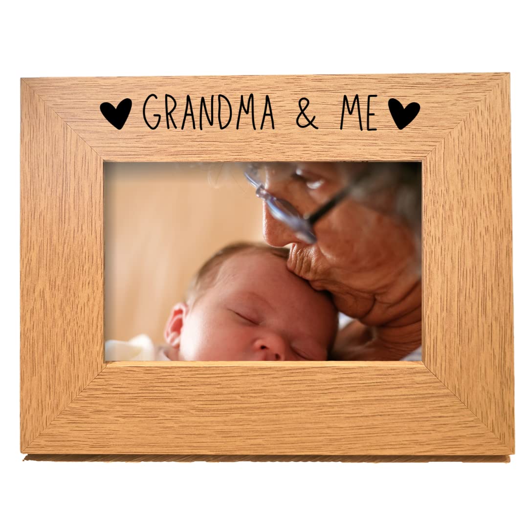 Second Ave Gift Company Landscape Frame Second Ave Oak 6X4 Landscape Picture Photo Frame Grandma & Me Gift Mother's Day