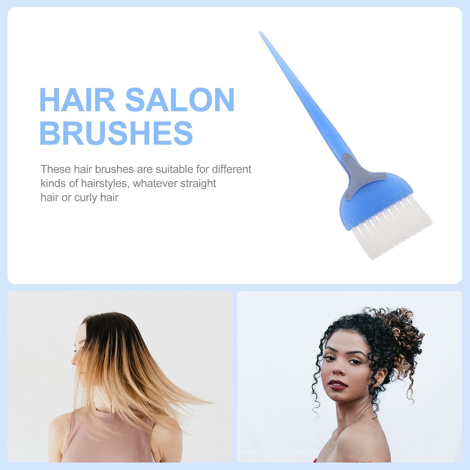 3pcs Hair Coloring Comb with Ergonomic Handle Plastic Dyeing Brush