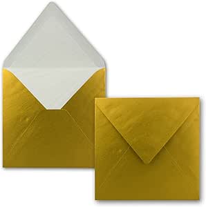 Pack 50 Sobres Azul Claro Sobres Cuadrados 16x16 Cm - Pack 50 Unidades Azul Claro | Forro Seda Blanco Para Invitaciones Sobres Forro Seda