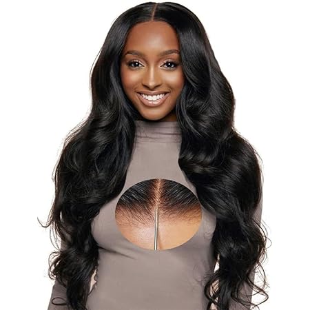 Ahaisy Wear and Go Glueless Wigs Human Hair Pre Plucked Body Wave Lace Front Wigs for Black Women Human Hair for Beginners Upgraded No Glue 4x4 Closure Wigs Human Hair 26 Inch
