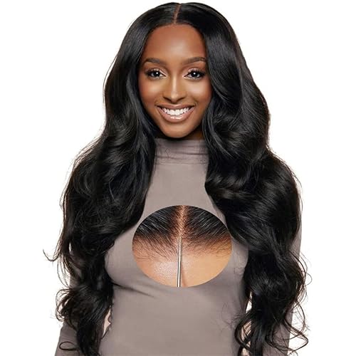 Ahaisy Wear and Go Glueless Wigs Human Hair Pre Plucked Body Wave Lace Front Wigs for Black Women Human Hair for Beginners Upgraded No Glue 4x4 Closure Wigs Human Hair 26 Inch