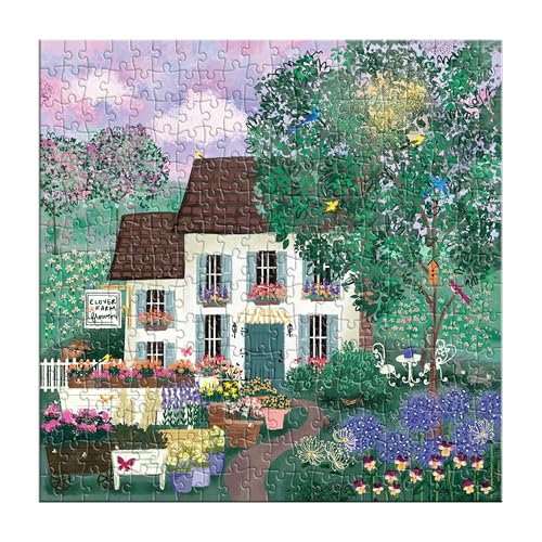 Galison Garden Path – Rompecabezas de 300 piezas con arte brillante y audaz de cabaña y camino en jardín para adultos y familias miniatura 2
