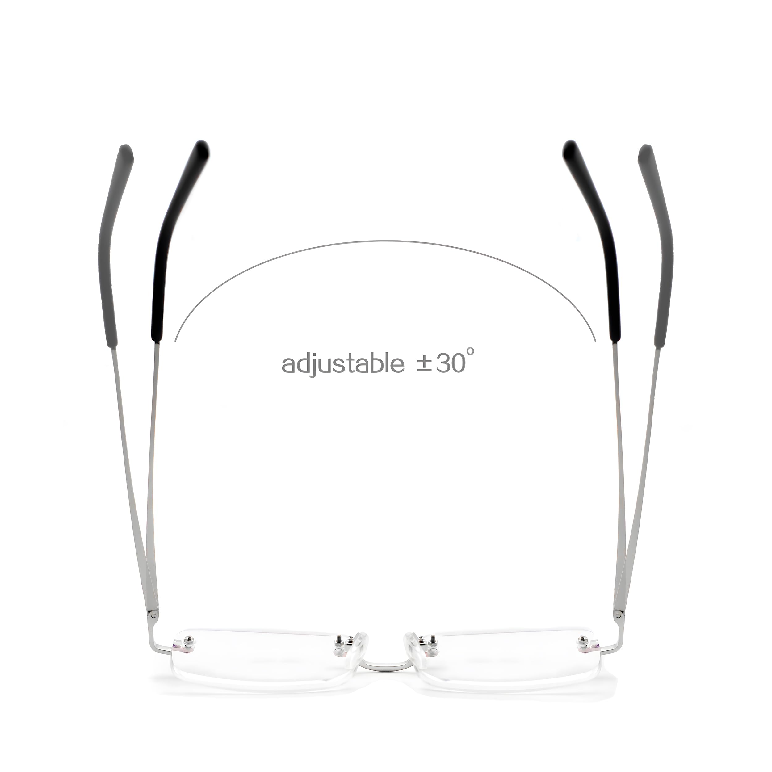 Gafas de lectura sin marco, para lectura de computadora, bloqueo de luz azul, lentes sin montura para hombres y mujeres