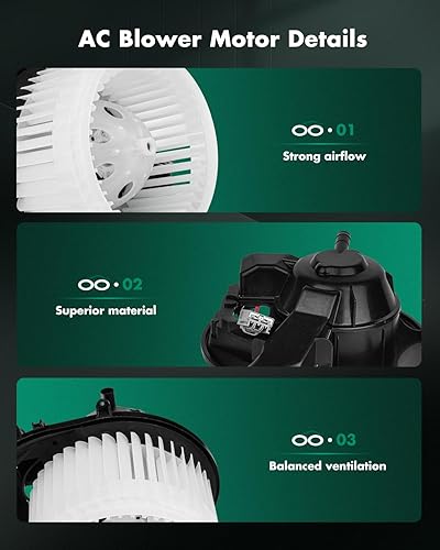 Vista 1466 de SCITOO 700188 Reemplazo del motor del ventilador HVAC con jaula de ventilador para Toyota Tacoma 2005-2015, reemplazo OE - 87103-04043, 87103-04044