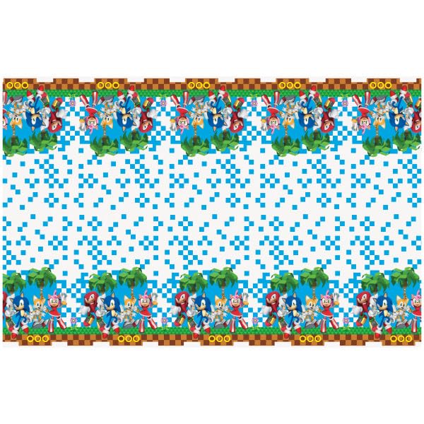 Sonic The Hedgehog Birthday Party Plates - 24 Count 7 Inch Dessert Plates With Dinosaur Stickers