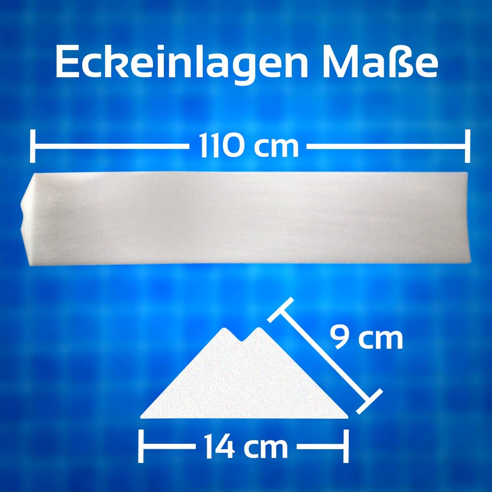 Pool Eckeinlagen Ø 3,50-3,60 m - 10 Selbstklebende Hohlkehlen aus PE-Schaum - Schutzkeil Stahlwandpool - Entlastet Poolfolie Schweißnaht