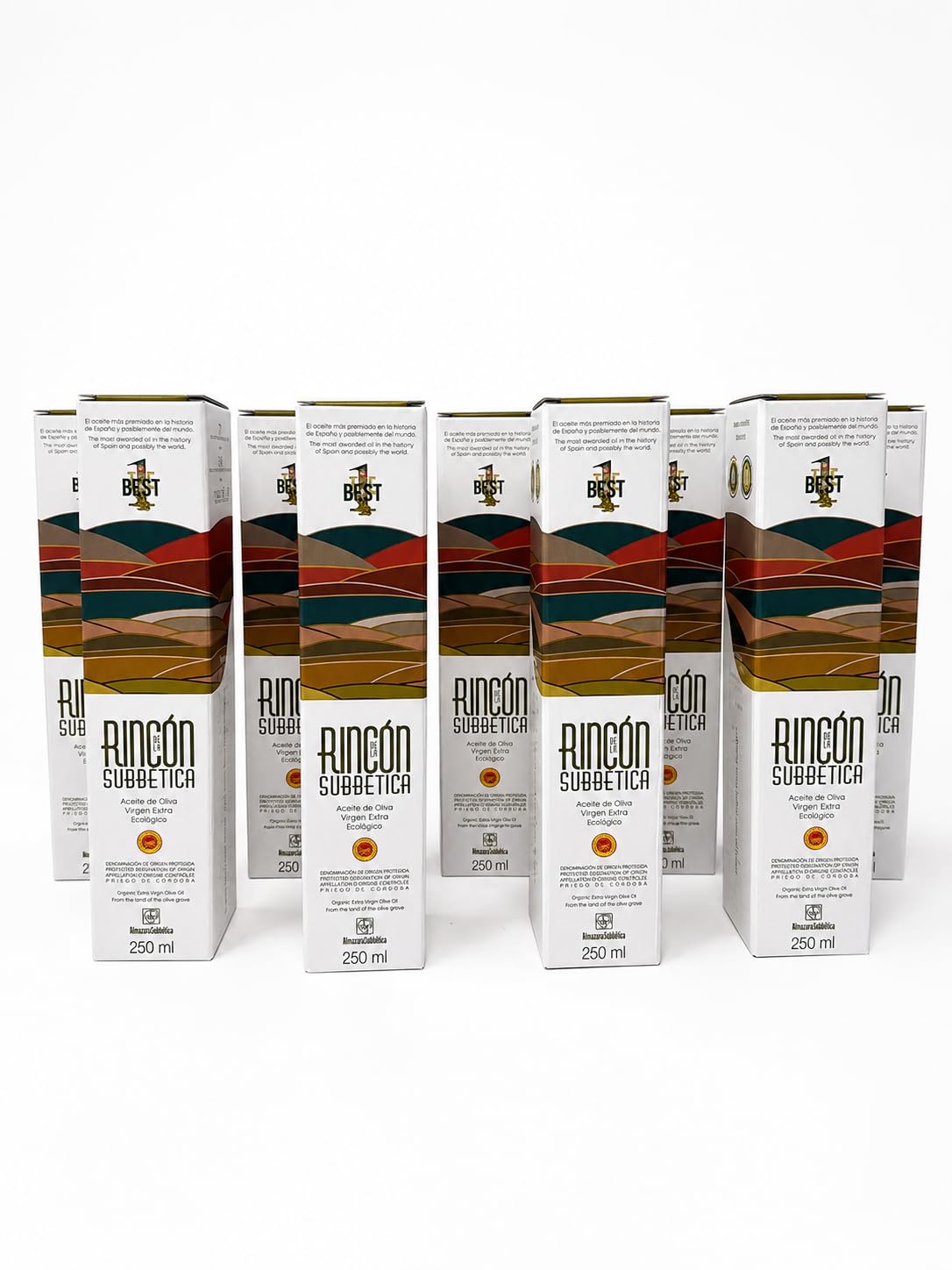 RINCÓN DE LA SUBBÉTICA – Aceite de Oliva Virgen Extra 250 ml | Pack 9 Botellas | DOP Priego de Córdoba | Monovarietal Hojiblanca | Sabor Intenso| Ideal Cocina Gourmet y Uso en Crudo