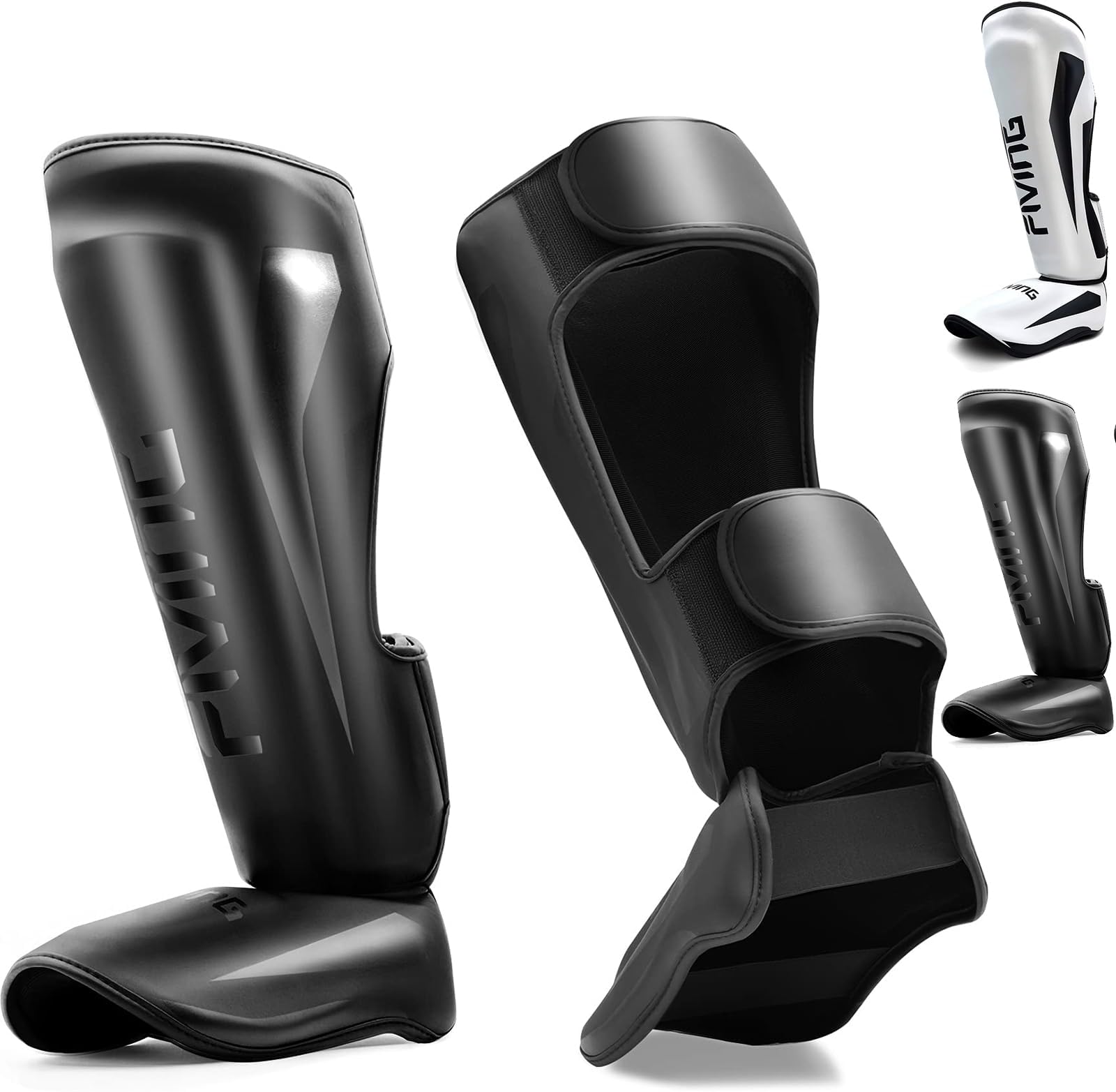 MMA Martial Arts Shin Guards โ Padded, Adjustable Muay Thai Leg Guards with Instep Protection for Kickboxing/MMA Training and Sparring โ Durable, Professional MMA Equipment