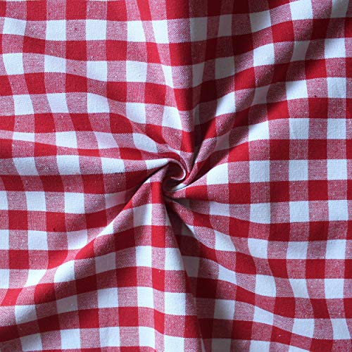 Image of AIRWILL Cotton Checkered Pattern 8 Seater Table Cloth Pack of 1 pc (Red)