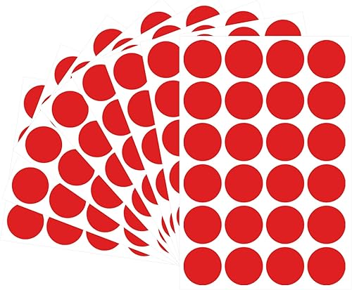 Garryewan Calcomanías de puntos, calcomanías circulares rojas de 1.5 pulgadas, etiquetas adhesivas redondas autoadhesivas extraíbles, se puede disponible en Yaxa Venezuela