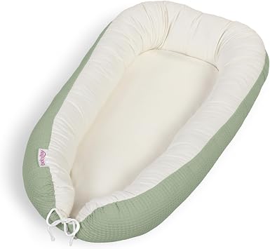babybay Cuddle Nest Waffle Piqu  Jade Green