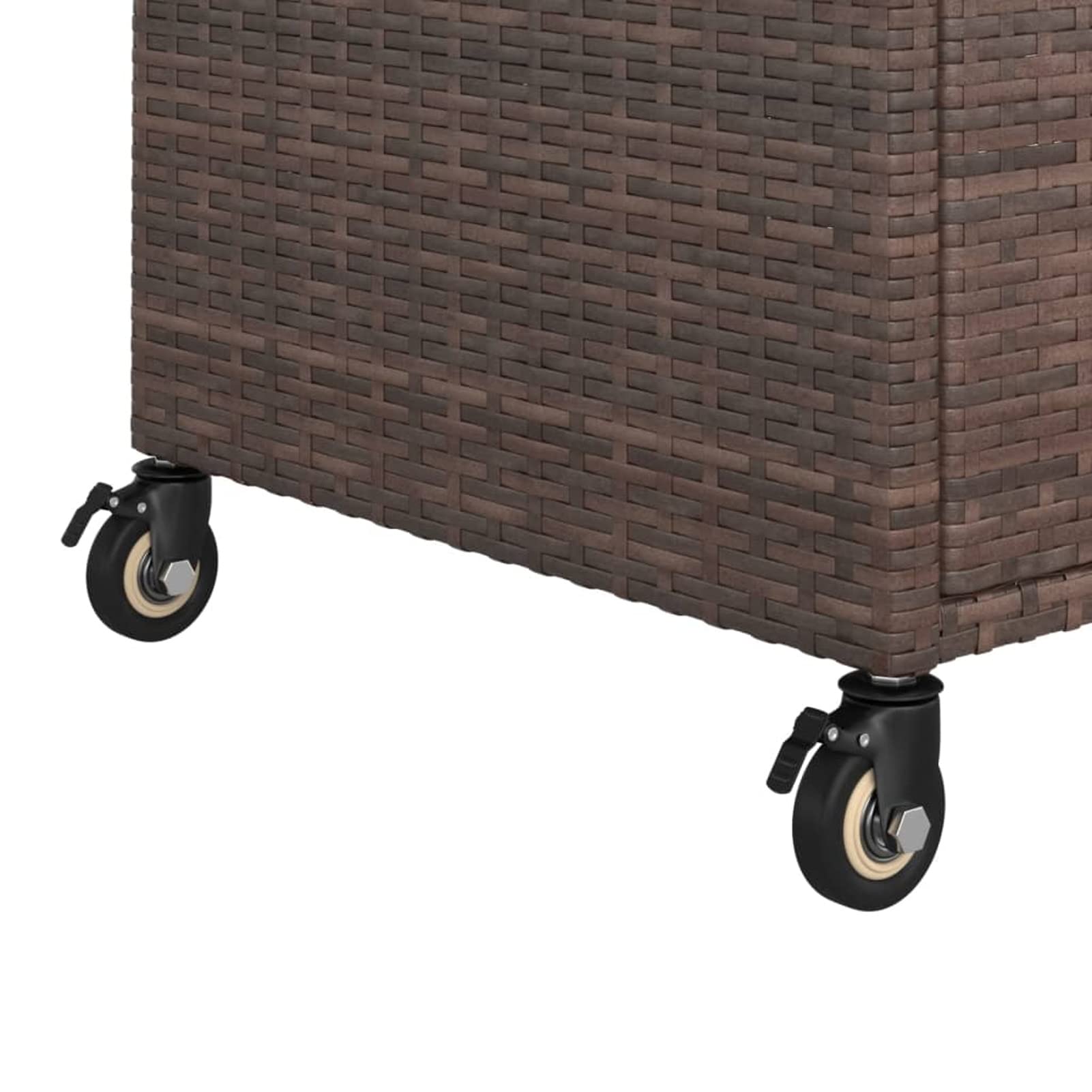 Rantry Carrello da Bar in Polyrattan Marrone 100x45x97 cm Mobili da Giardino Set
