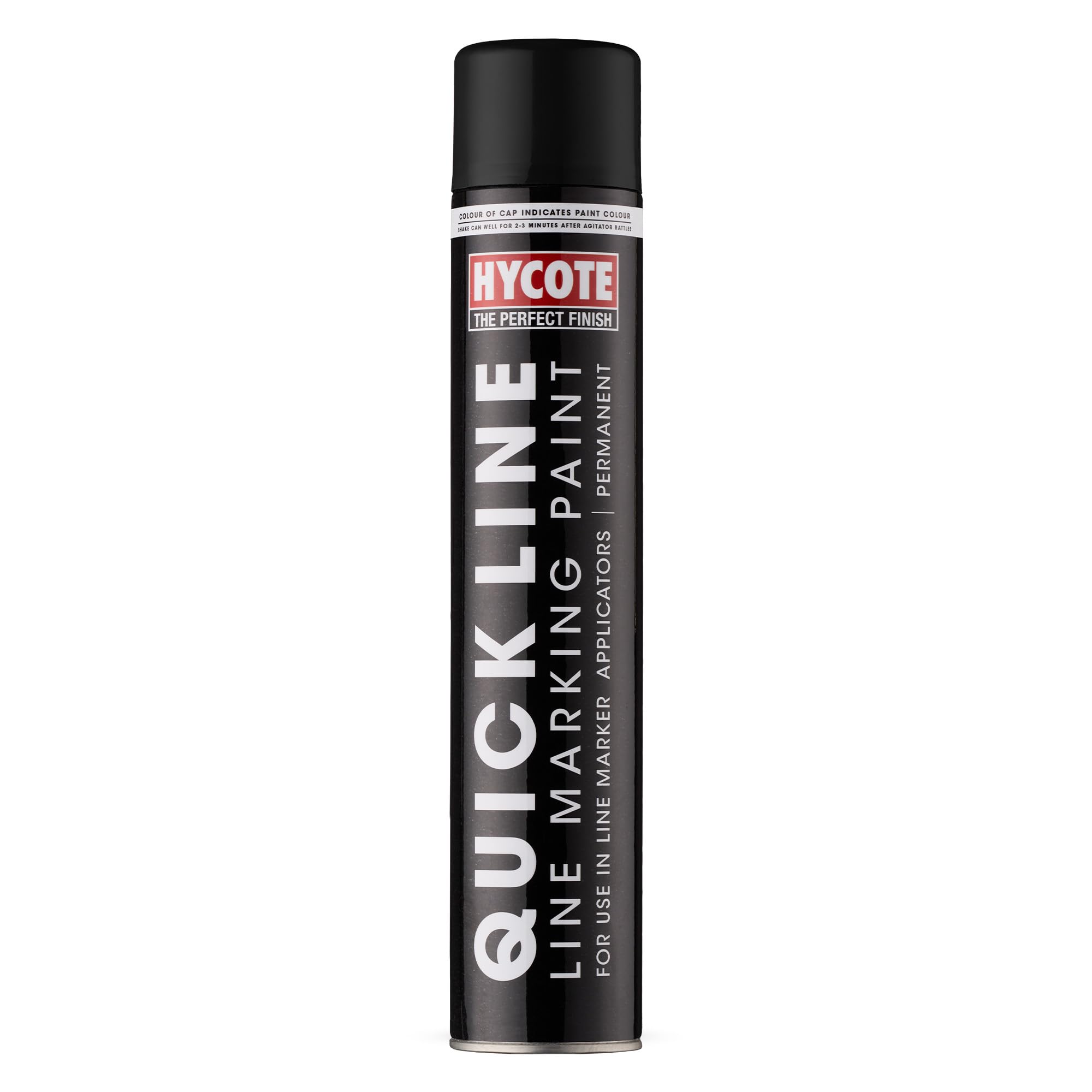 Hycote Black Line Marker Spray Paint 750ml for Covering Old Lines and Ground Marking, High Coverage Marking Paint for Construction Sites, Warehouses and Industrial Floors