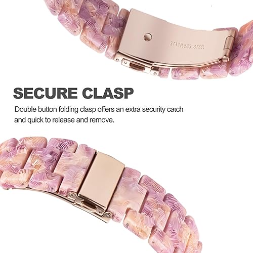 Vista 204 de Correas compatibles con Samsung Galaxy Watch 7 / FE / 6/6 Classic / 5/5 Pro / 4/4 Classic / 3 de 1.614 in / Huawei GT3 de 1.654 pulgadas, 0.787