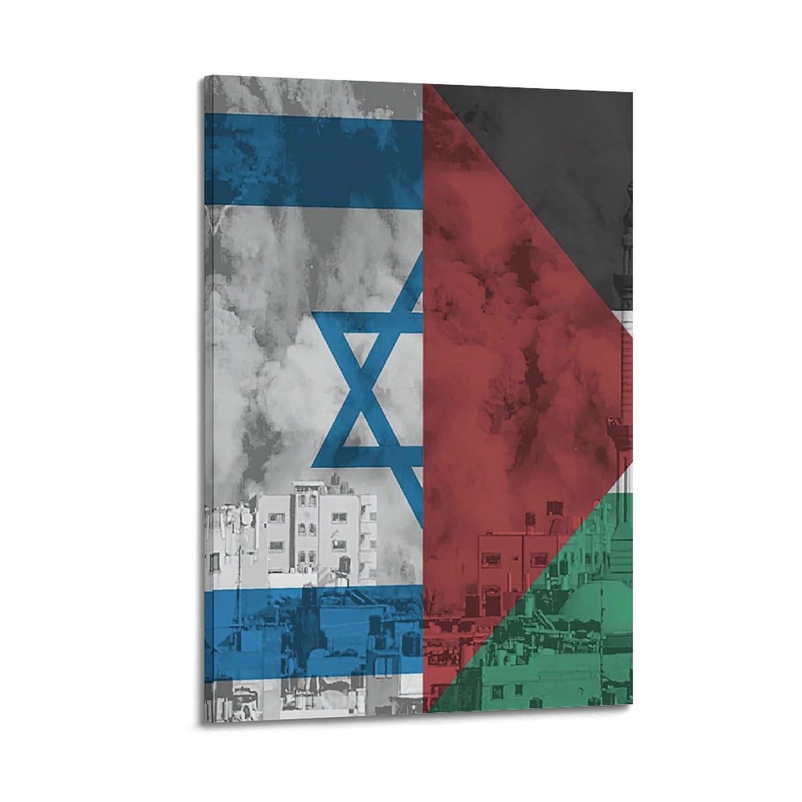 XKUGA Anti War Solidarity Poster Gaza Palestinian Catastrophe Modern Decorative Canvas Prints - Ideal Wall Art for Family, Man Cave, Game Room, Boys & Girls Bedroom 16x24inch(40x60cm)