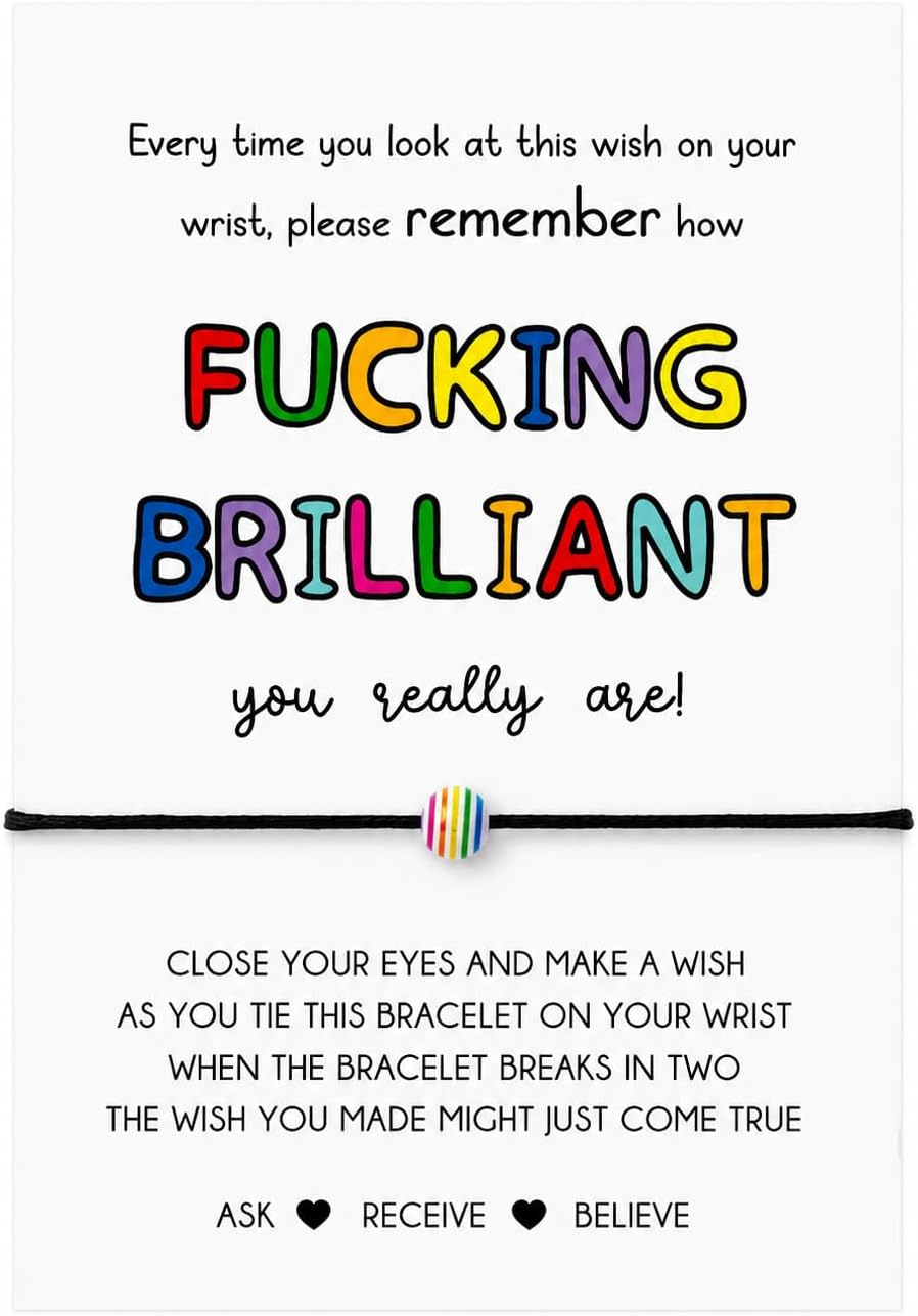 You are FUCKING BRILLIANT bracelet | Gift to say you are brilliant | Encouragement present for new beginnings