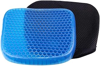 SAJANI Seat Cushion, Silicone Rubber Seat Pillow, Gel Orthopedic Cushion with Non Slip Cover, Gel Silicon Pad for Car, Office Chair, Wheelchair (Seat Cushion)