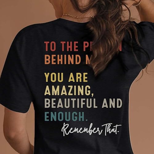 Miniatura 4 de Camiseta You Matter You Amazing Beautiful Enough Casual con cuello en V para mujer