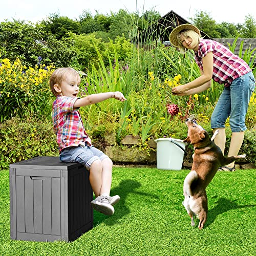 Yitahome 30 Gallon Deck Box, Outdoor Storage Box For Patio Furniture, Pool Accessories, Cushions, Garden Tools And Outdoor, Waterproof Resin With Lockable Lid And Side Handles (Black) #TOP4