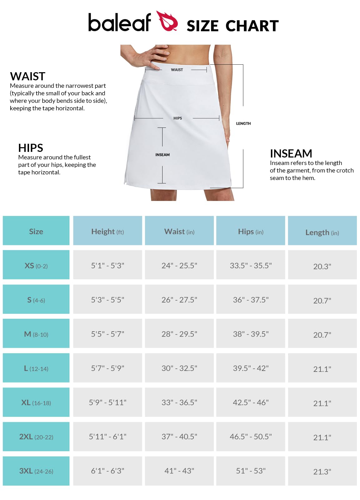 baleaf Jupe Short Femme 2 en 1 Jupe de Tennis Femme Sport Longueur Genoux Haute Taille avec Culotte Intérieur pour Golf Yoga Gym Randonnée Badminton