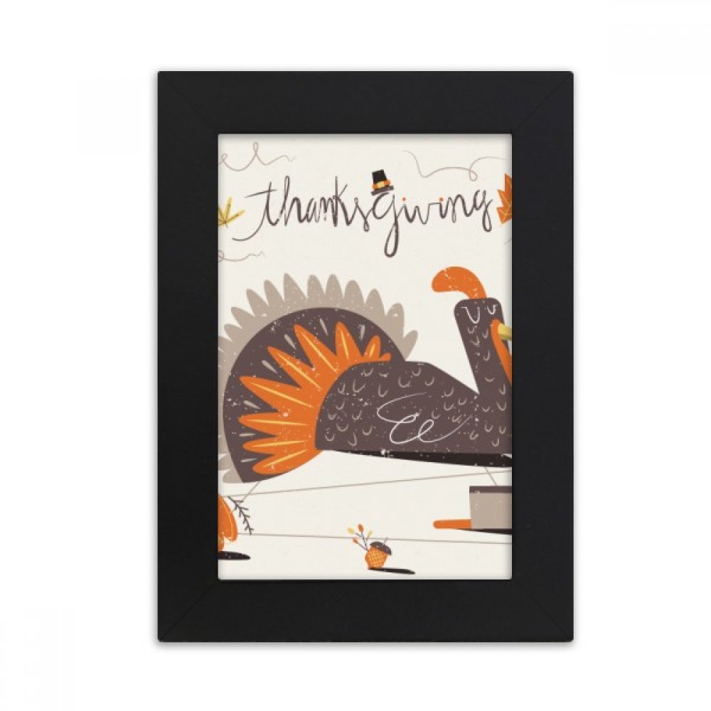 Cadre photo Turquie Thanksgiving multicolore à offrir pour les fêtes de famille