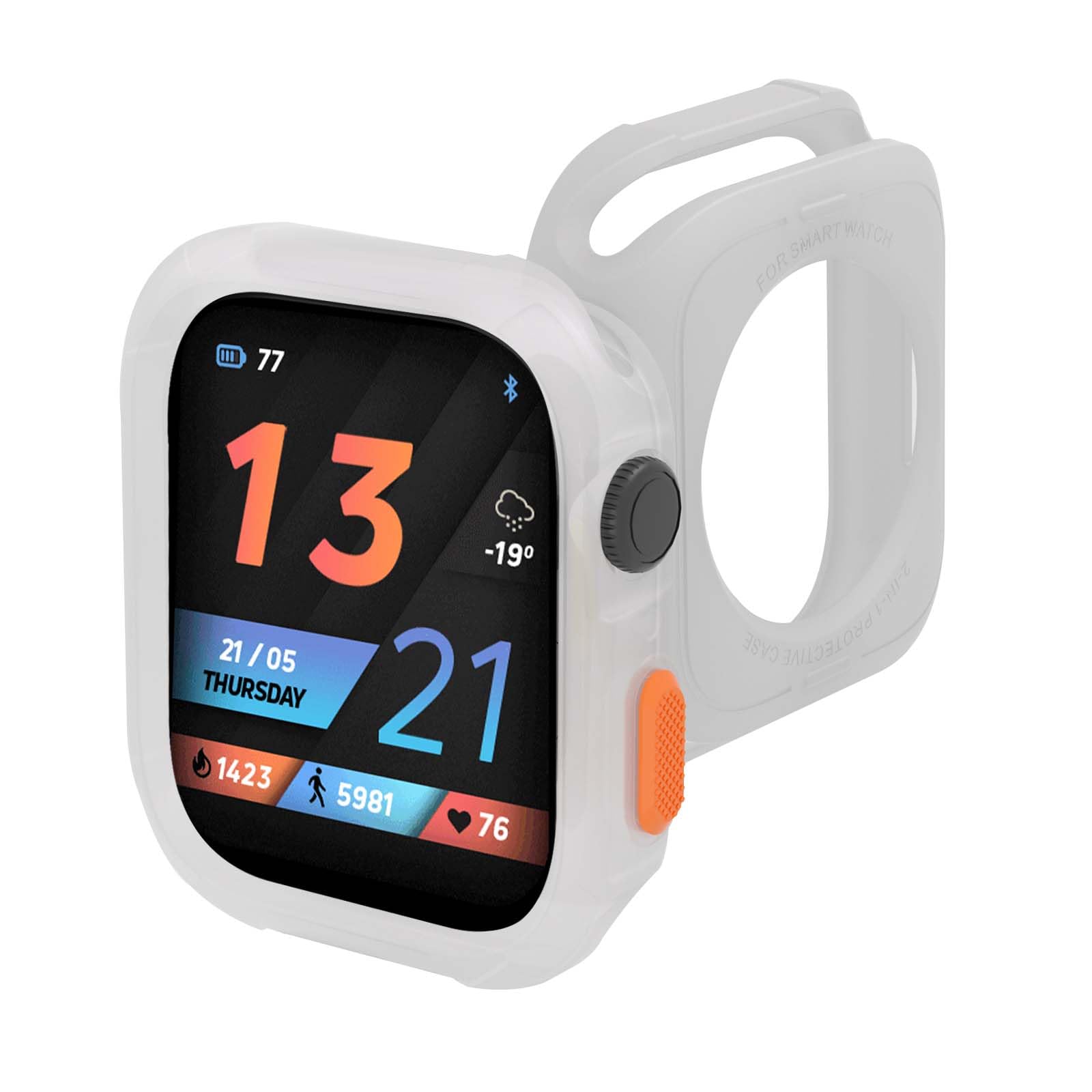 SDOCEBF Compatible with Apple Watch 46mm Bumper Case Series 10, Ultra Soft Flexible TPU Thin Lightweight Protective Cover Shockproof Case for iWatch Accessories [NO Screen Protector]