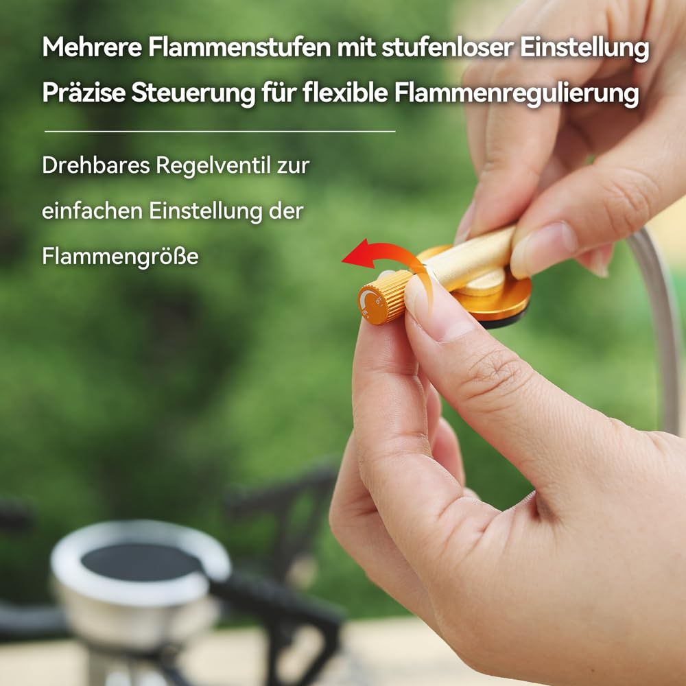 REDSUN FD3 Campingkocher Ultraleicht 3,0kW Infrarot Gaskocher Winddichter Outdoorkocher Split-Kocher für Wandern Rucksacktour Wohnmobil Angeln, FD3 Gaskocher + EVA-Tasche + Adapter-Set + Topfträger