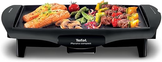 Tefal – Plancha de asar eléctrica Tefal Compact CB500 termostato extraíble, apta para lavavajillas, 1800 W.