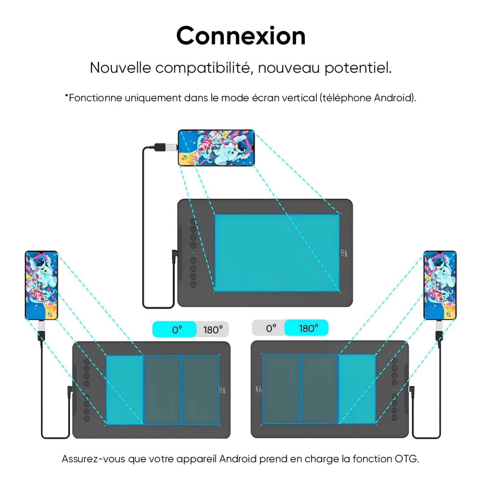 XPPen Deco 01v3 Tablette Graphique 10 Pouces 16384 Niveaux de Pression 8 Raccourcis Personalisables