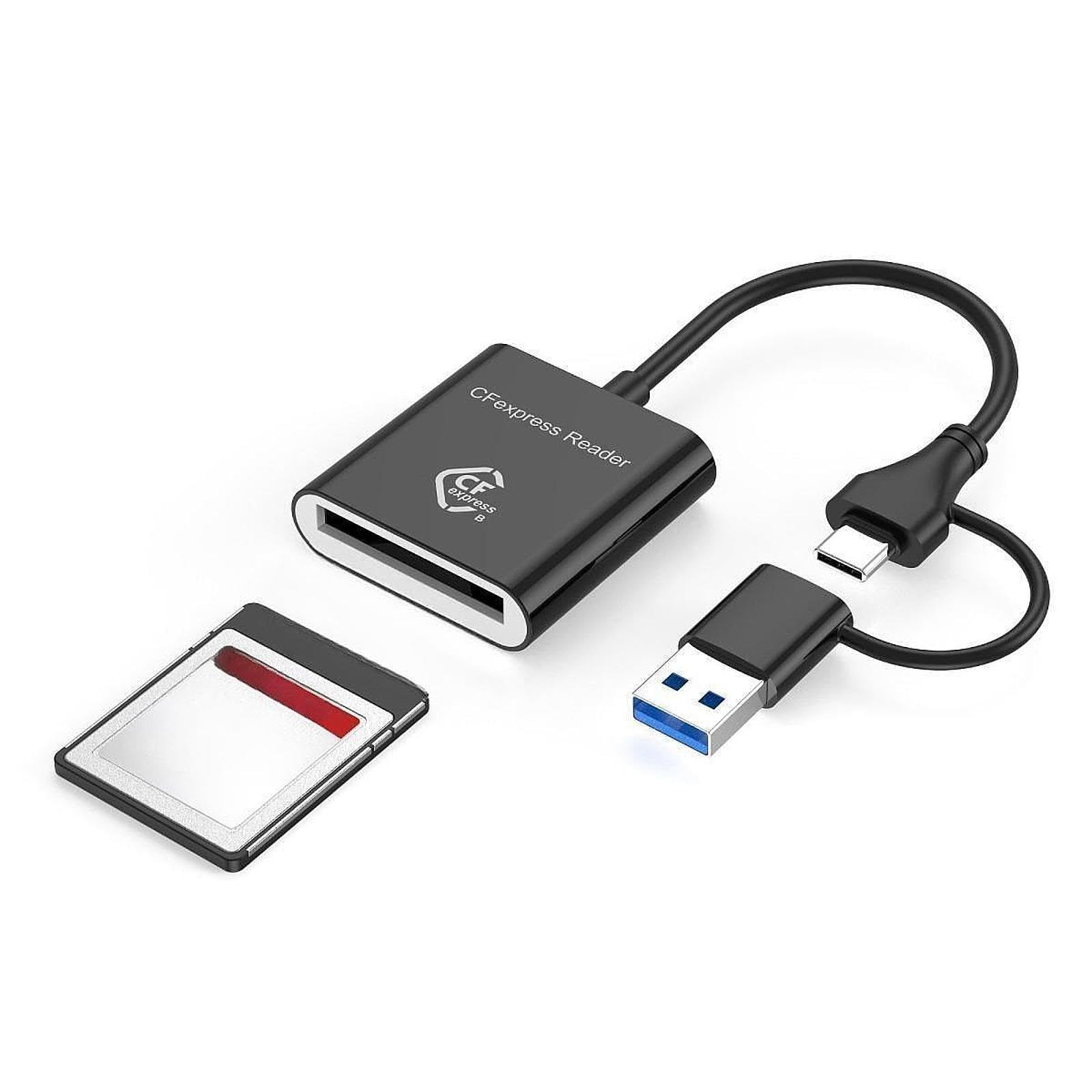 UJEAVETTE Cfe Type B Card Reader Multipurpose Practical with USB C and USB A Interface-image-46